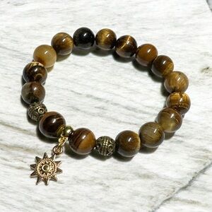 Cute Yellow Tigers Eye Stretch Bracelet